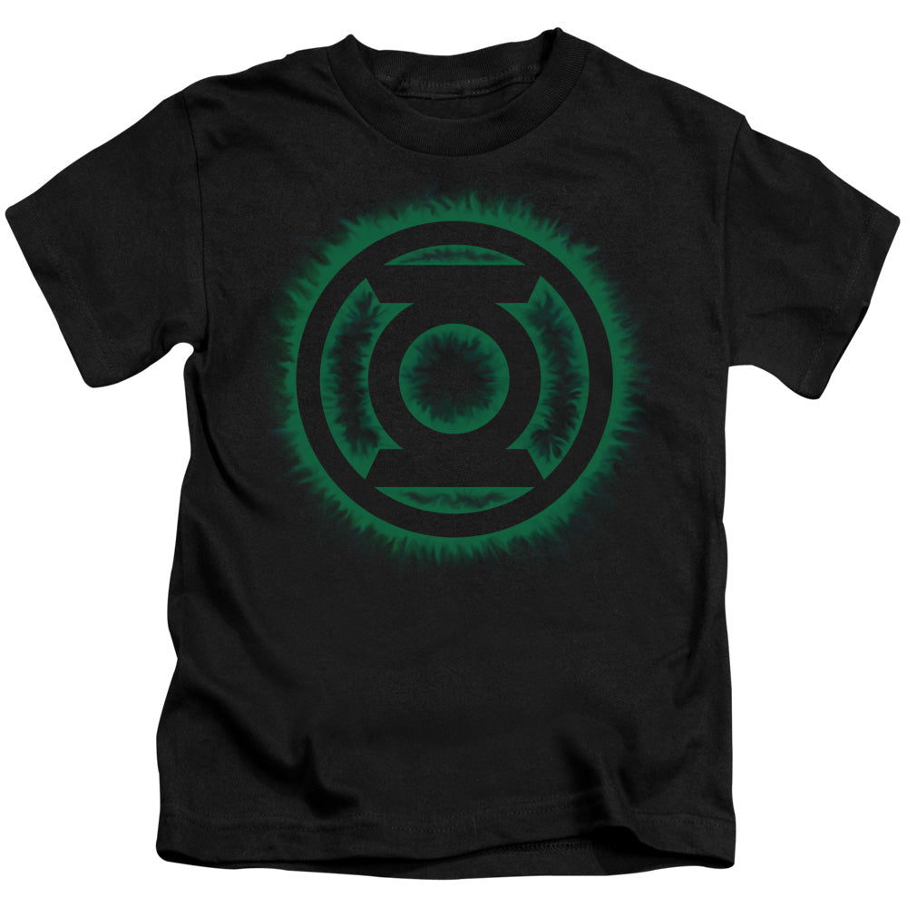 GREEN LANTERN GREEN FLAME LOGO - S/S JUVENILE 18/1 - BLACK - T-Shirt