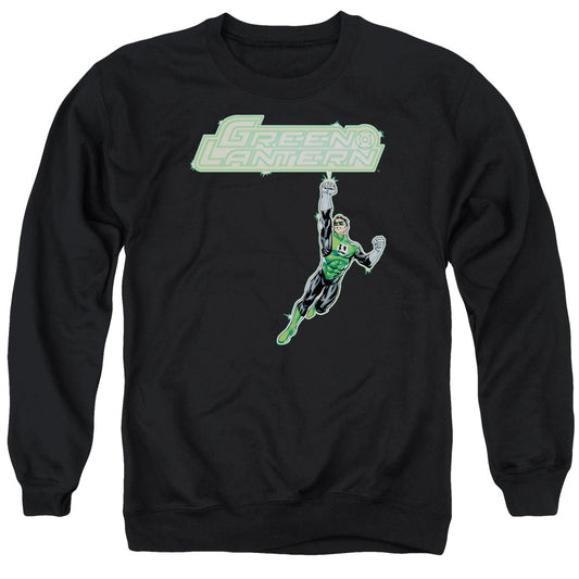 Green Lantern - Energy Construct Logo - Adult Crewneck Sweatshirt - Black