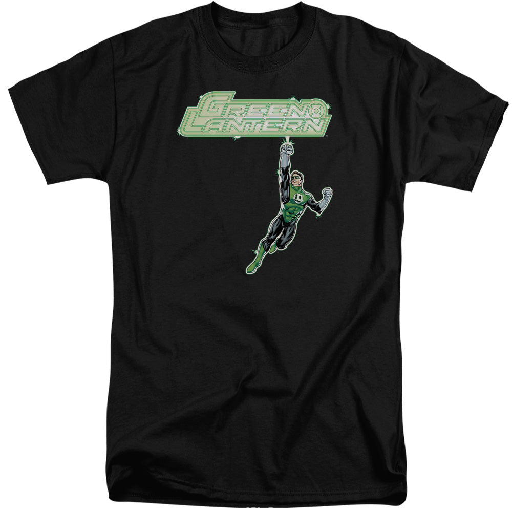 Green Lantern - Energy Construct Logo - Short Sleeve Adult Tall - Black T-shirt