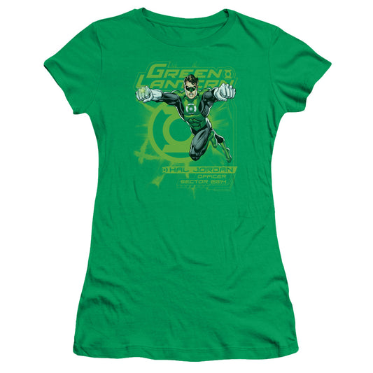 Green Lantern - Sector 2814 - Short Sleeve Junior Sheer - Kelly Green T-shirt