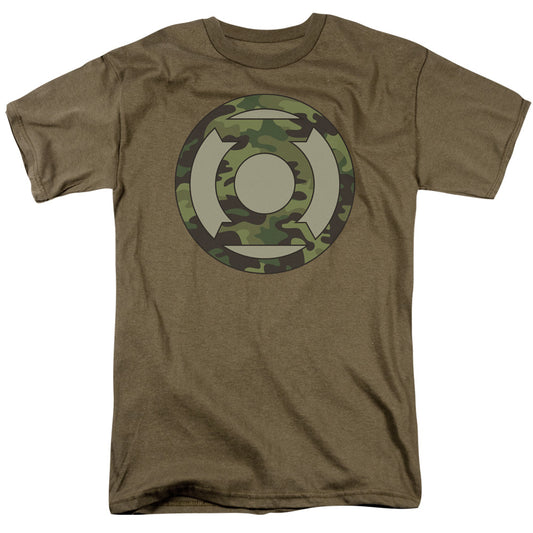 Green Lantern - Camo Logo - Short Sleeve Adult 18/1 - Safari Green T-shirt
