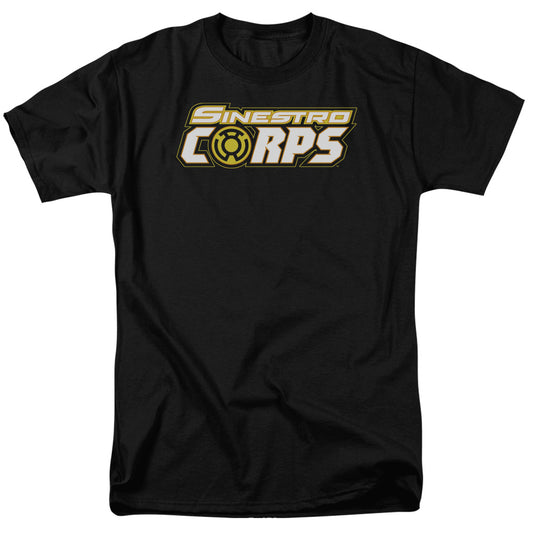 Green Lantern - Sinestro Corps Logo - Short Sleeve Adult 18/1 - Black T-shirt