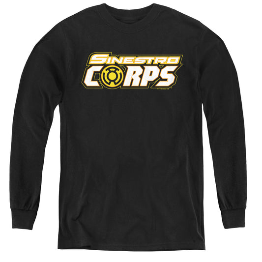 Green Lantern - Sinestro Corps Logo - Youth Long Sleeve Tee - Black