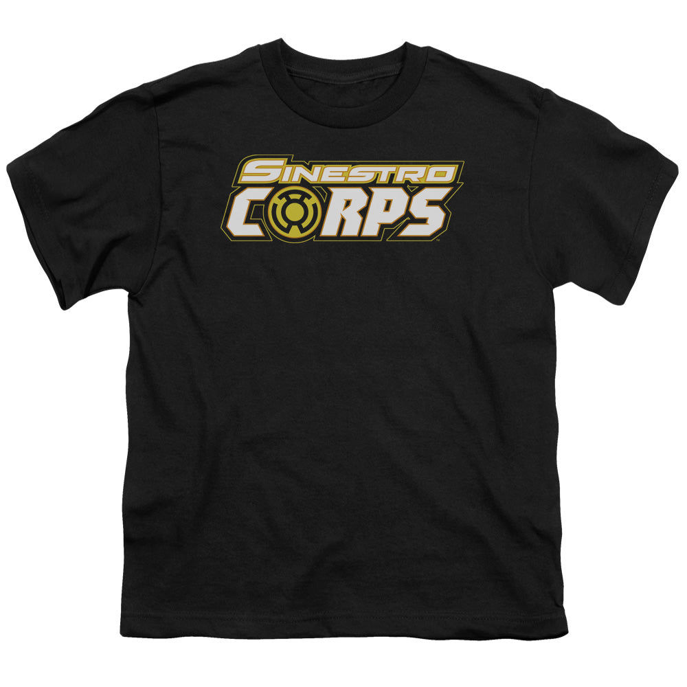 Green Lantern - Sinestro Corps Logo - Short Sleeve Youth 18/1 - Black T-shirt
