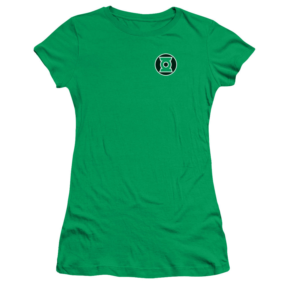 Green Lantern - Kyle Rayner Logo - Short Sleeve Junior Sheer - Kelly Green T-shirt