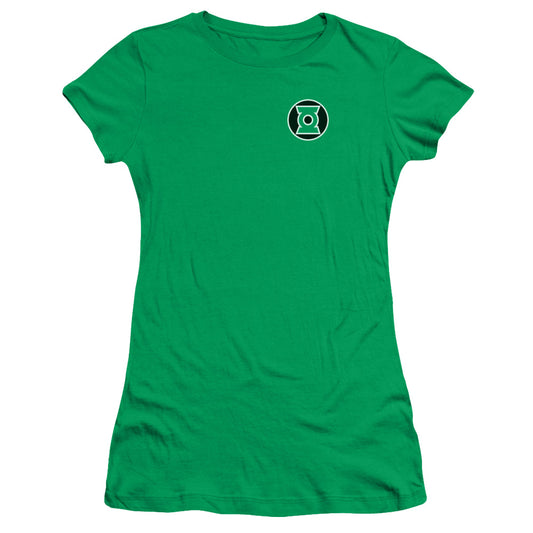 Green Lantern - Kyle Rayner Logo - Short Sleeve Junior Sheer - Kelly Green T-shirt