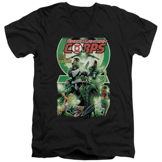 Green Lantern - Gl Corps #25 Cover - Short Sleeve Adult V-neck - Black T-shirt