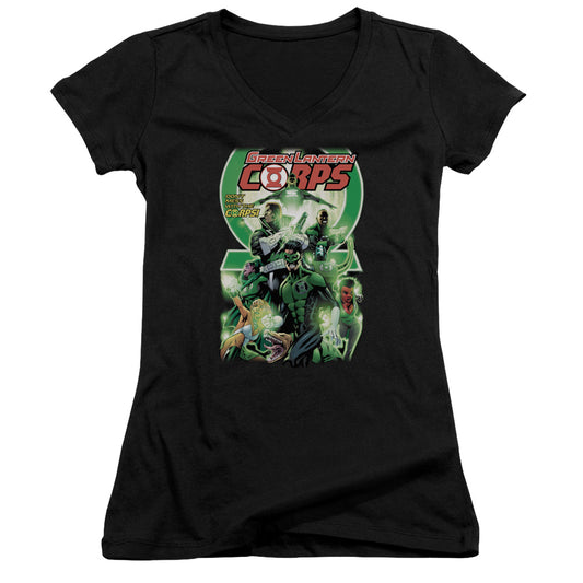 Green Lantern - Gl Corps #25 Cover - Junior V-neck - Black