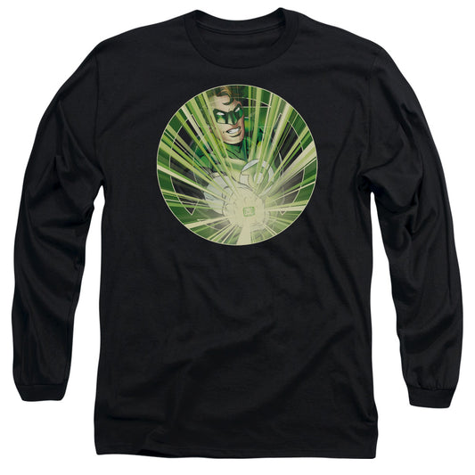 Green Lantern - Light Em Up - Long Sleeve Adult 18/1 - Black T-shirt