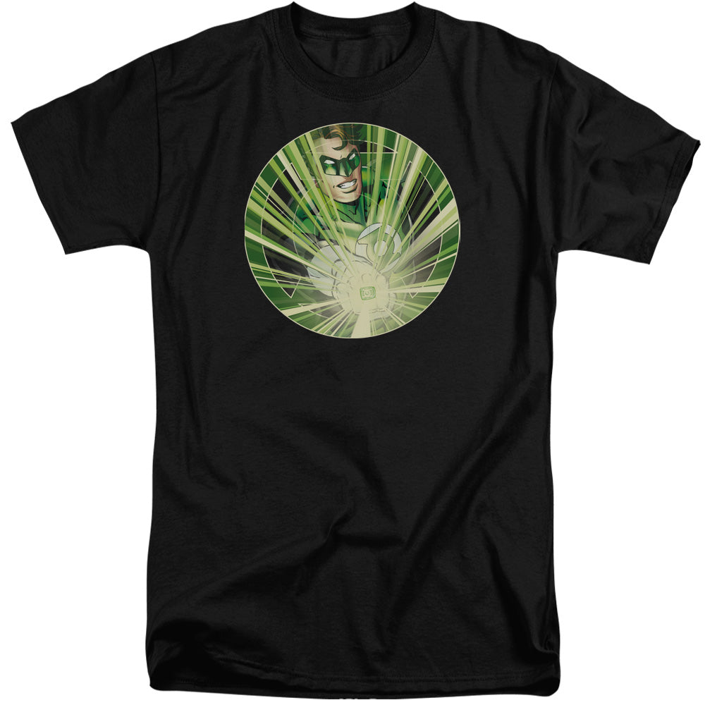 Green Lantern - Light Em Up - Short Sleeve Adult Tall - Black T-shirt
