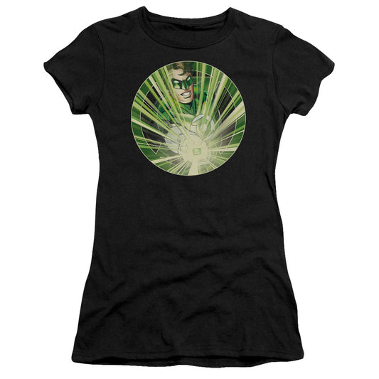 Green Lantern - Light Em Up - Short Sleeve Junior Sheer - Black T-shirt