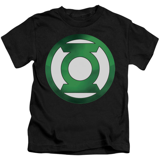 GREEN LANTERN GREEN CHROME LOGO - S/S JUVENILE 18/1 - BLACK - T-Shirt