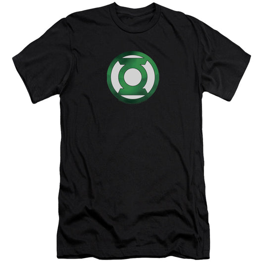 Green Lantern - Green Chrome Logo-premuim Canvas Adult Slim Fit 30/1 - Black