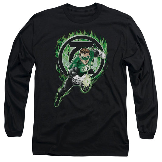 Green Lantern - Space Cop - Long Sleeve Adult 18/1 - Black T-shirt