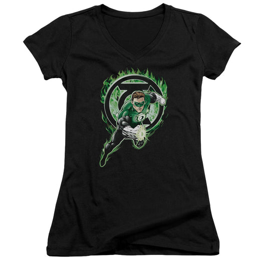 Green Lantern - Space Cop - Junior V-neck - Black