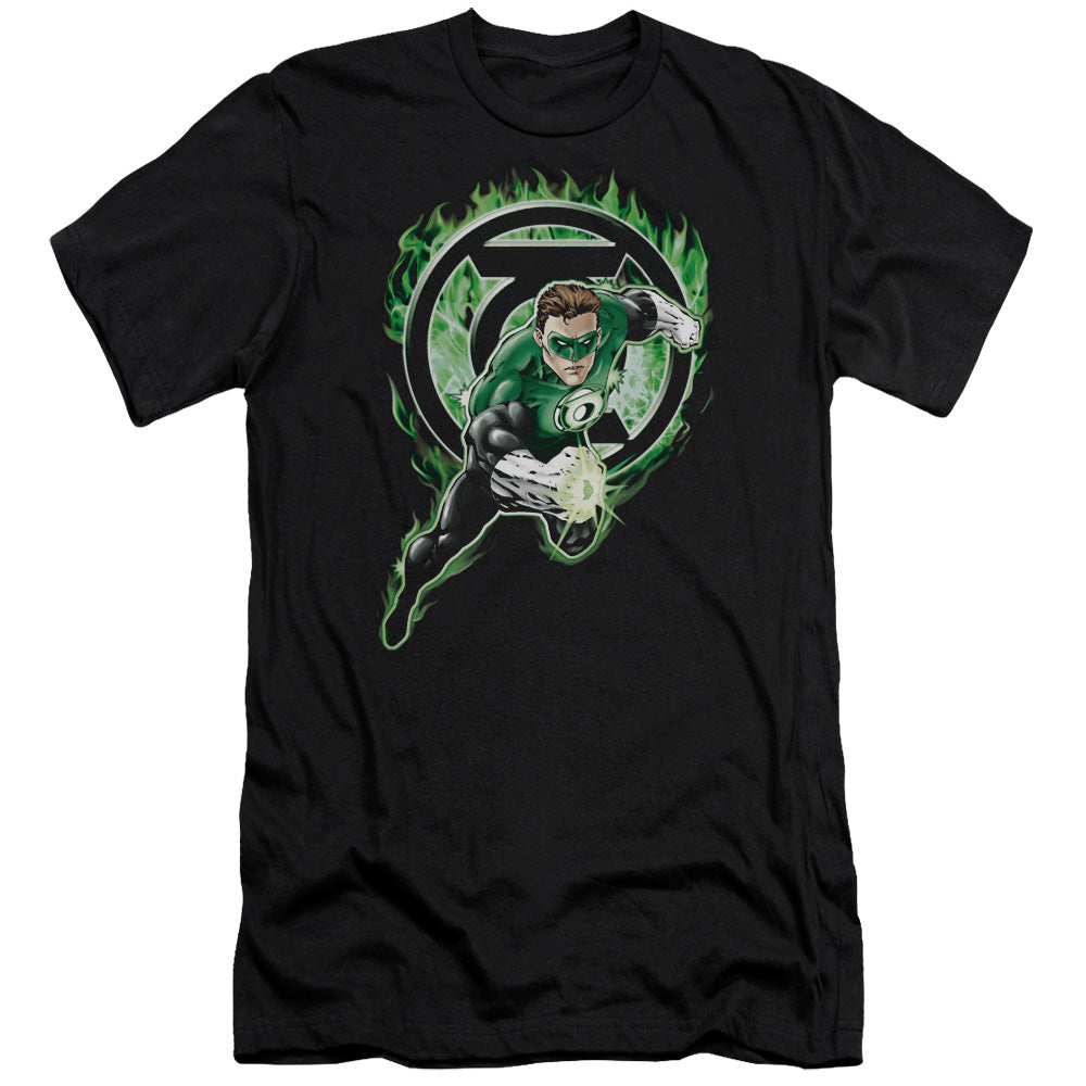 Green Lantern - Space Cop-premuim Canvas Adult Slim Fit 30/1 - Black