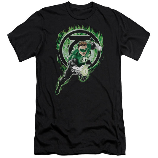 Green Lantern - Space Cop-premuim Canvas Adult Slim Fit 30/1 - Black