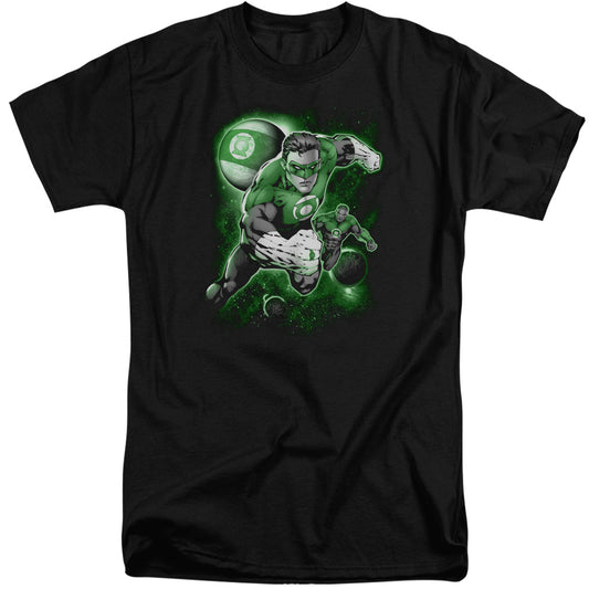 Green Lantern - Lantern Planet - Short Sleeve Adult Tall - Black T-shirt