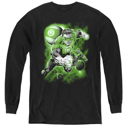 Green Lantern - Lantern Planet - Youth Long Sleeve Tee - Black