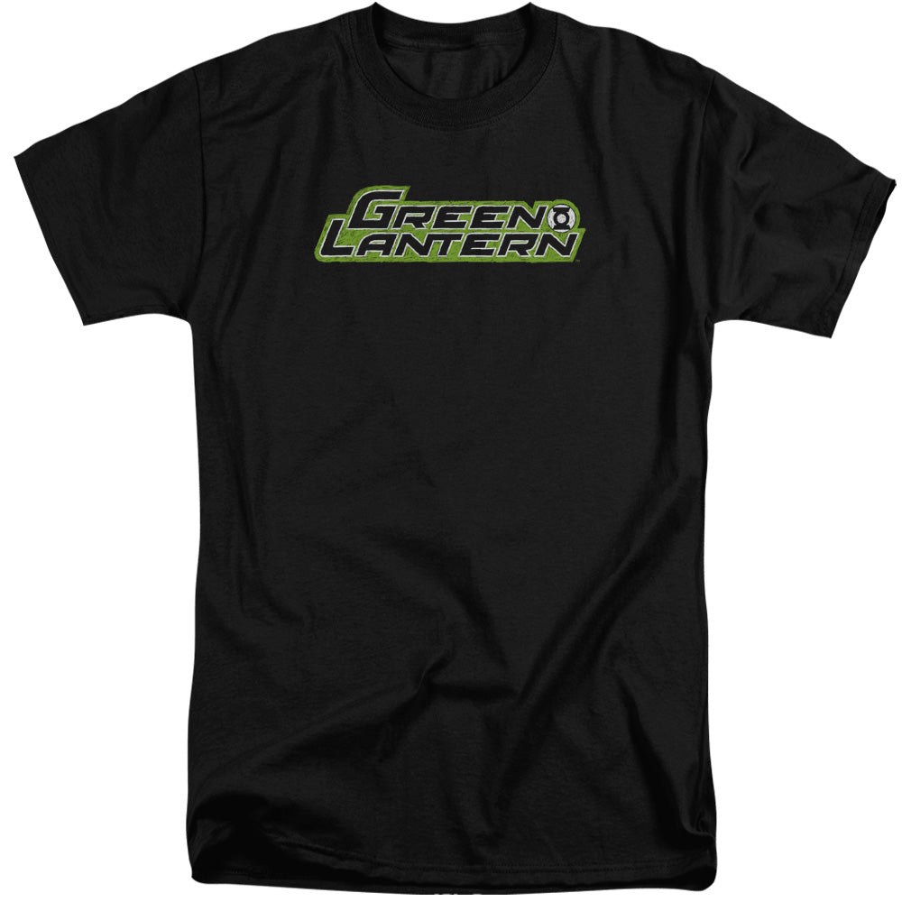 Green Lantern - Scribble Title - Short Sleeve Adult Tall - Black T-shirt