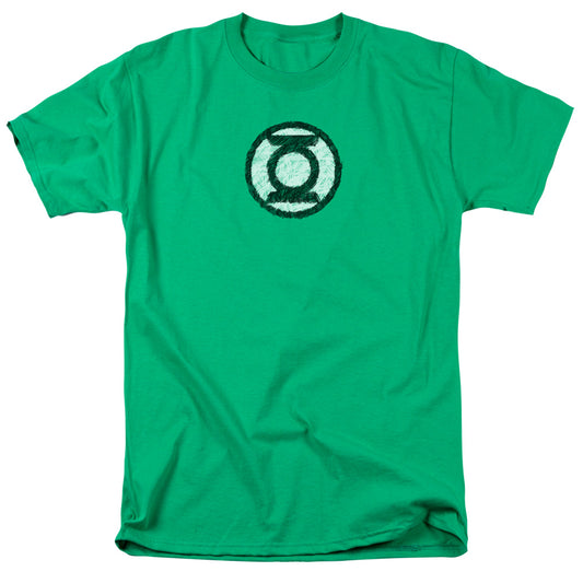 Green Lantern - Scribble Lantern Logo - Short Sleeve Adult 18/1 - Kelly Green T-shirt