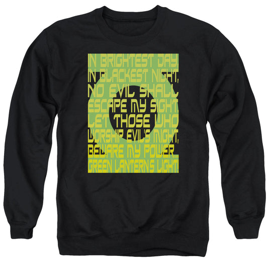 Green Lantern - Green Lantern Oath - Adult Crewneck Sweatshirt - Black