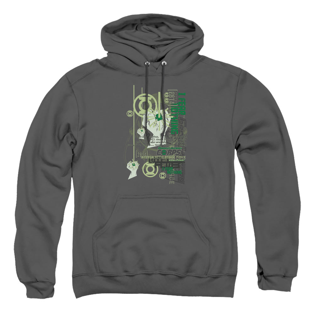 Green Lantern - Core Strength - Adult Pull-over Hoodie - Charcoal