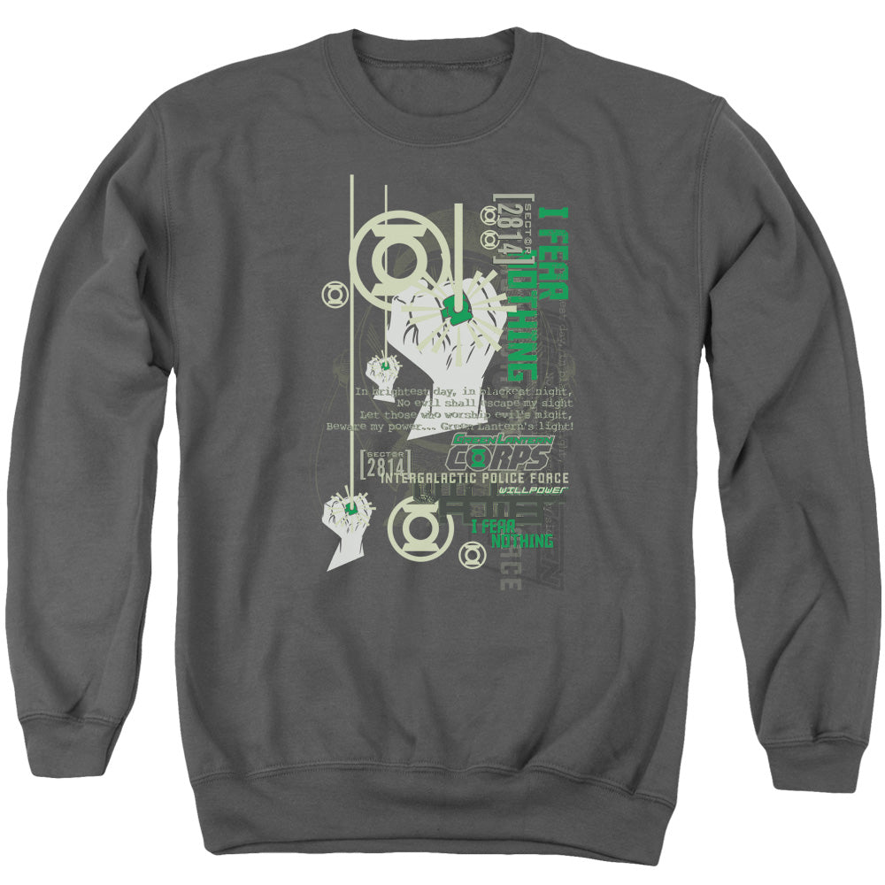 Green Lantern - Core Strength - Adult Crewneck Sweatshirt - Charcoal