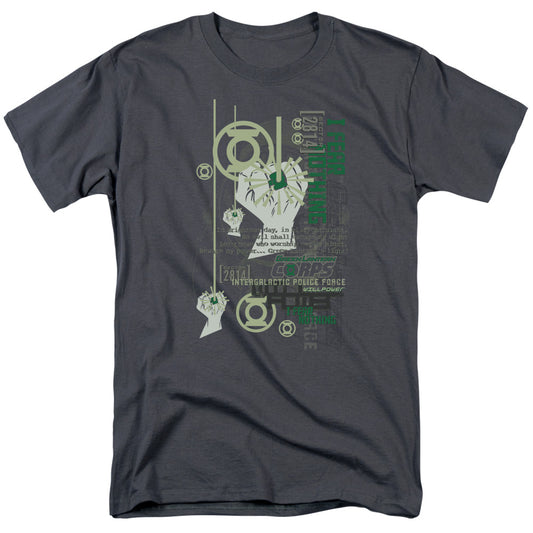 Green Lantern - Core Strength - Short Sleeve Adult 18/1 - Charcoal T-shirt