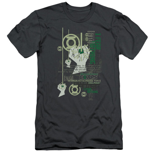 GREEN LANTERN CORE STRENGTH - S/S ADULT 30/1 - CHARCOAL T-Shirt
