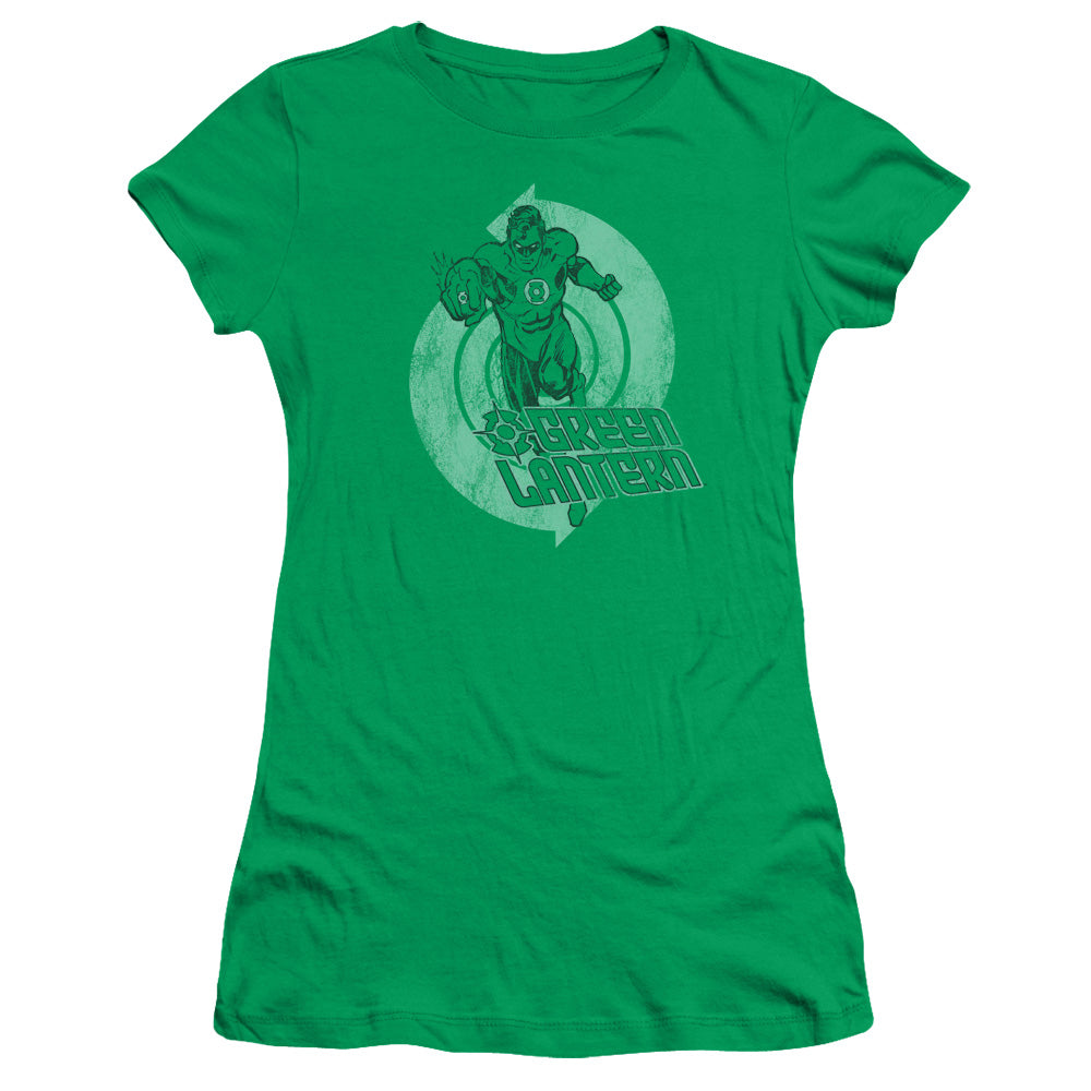 Green Lantern - Power - Short Sleeve Junior Sheer - Kelly Green T-shirt