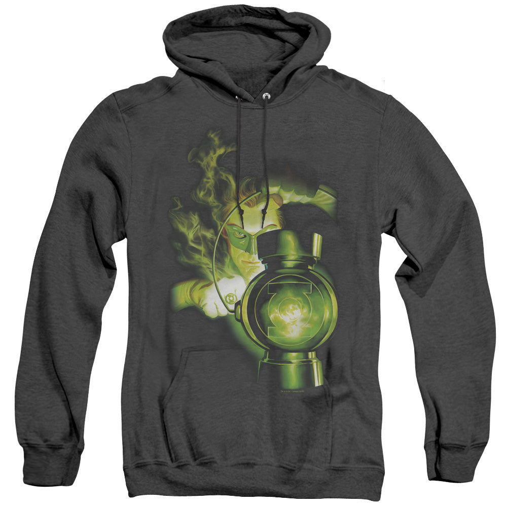 Green Lantern - Lantern Light - Adult Heather Hoodie - Black