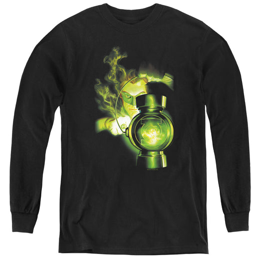 Green Lantern Lantern Light - Youth Long Sleeve Tee - Black
