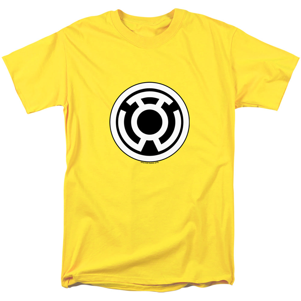 Green Lantern - Sinestro Corps Logo - Short Sleeve Adult 18/1 - Yellow T-shirt