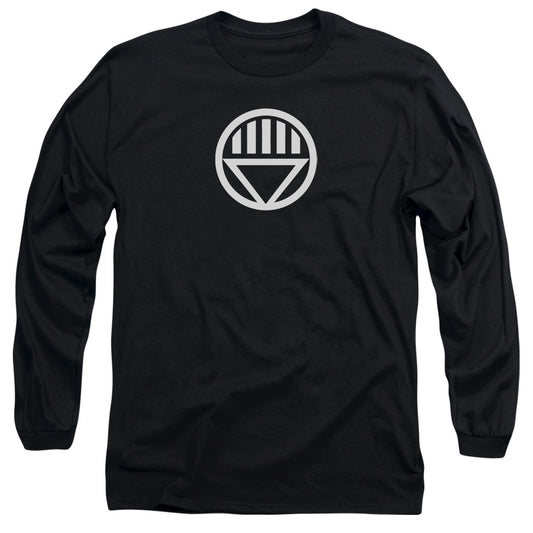Green Lantern - Black Lantern Logo - Long Sleeve Adult 18/1 - Black T-shirt
