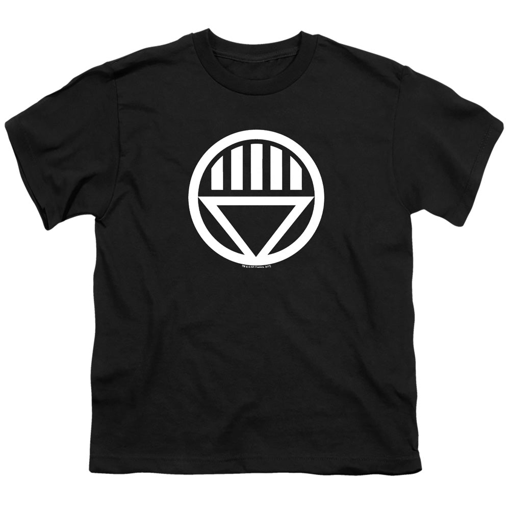 Green Lantern - Black Lantern Logo - Short Sleeve Youth 18/1 - Black T-shirt