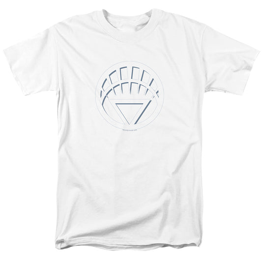 Green Lantern - White Lantern Logo - Short Sleeve Adult 18/1 - White T-shirt