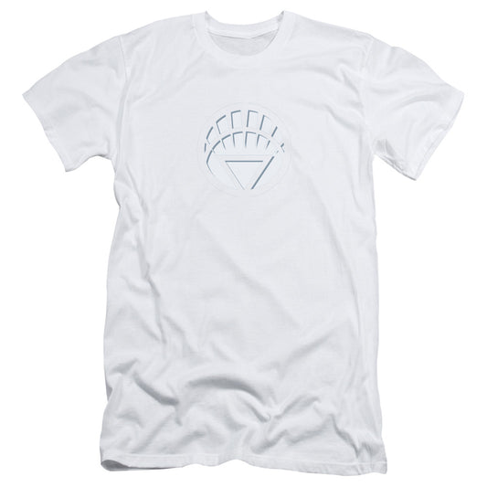 Green Lantern - White Lantern Logo - Short Sleeve Adult 30/1 - White T-shirt