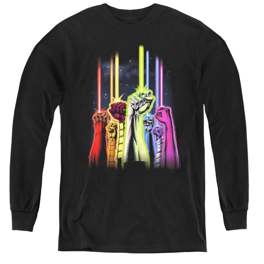 Green Lantern - Rainbow Corps - Youth Long Sleeve Tee - Black