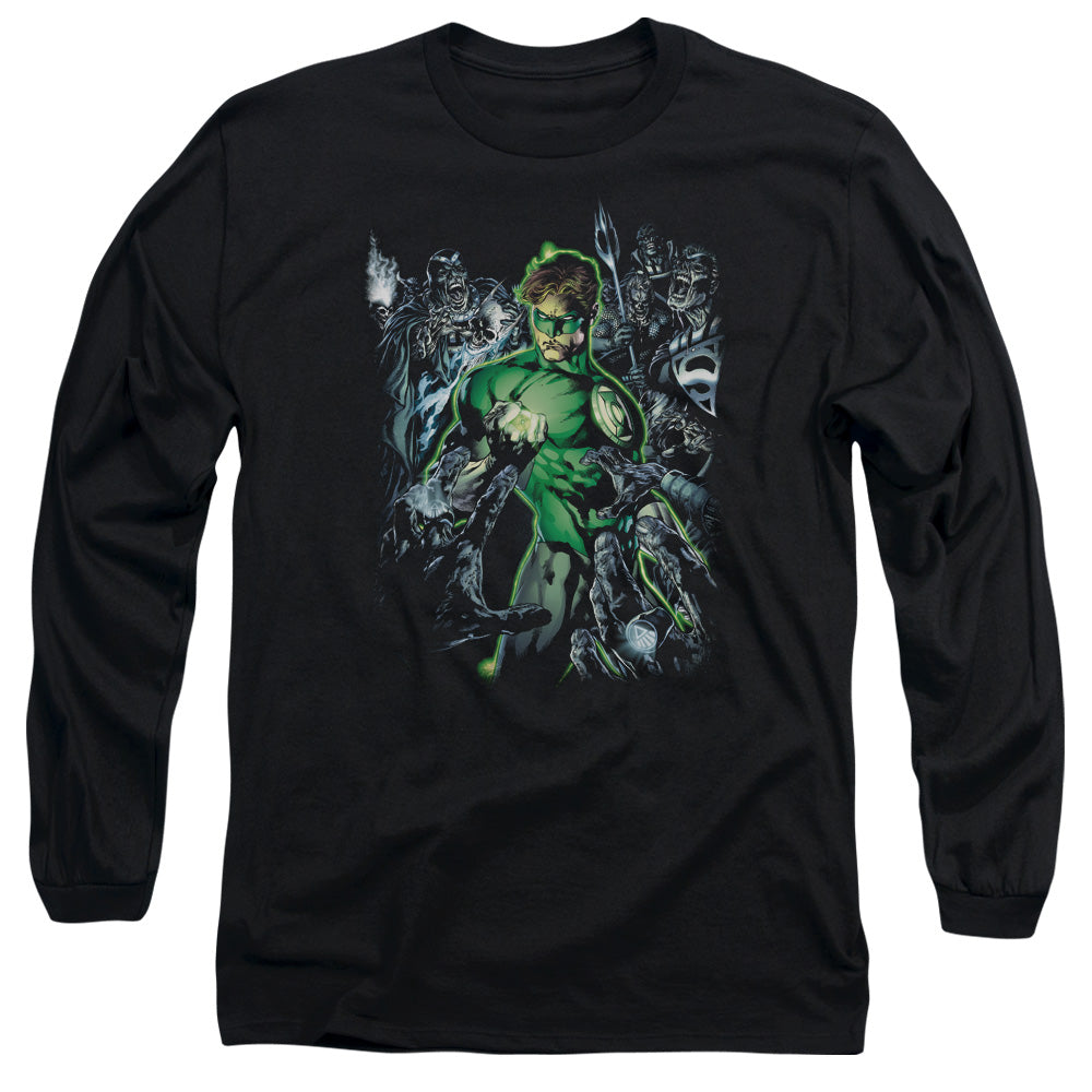 Green Lantern - Surrounded By Death - Long Sleeve Adult 18/1 - Black T-shirt