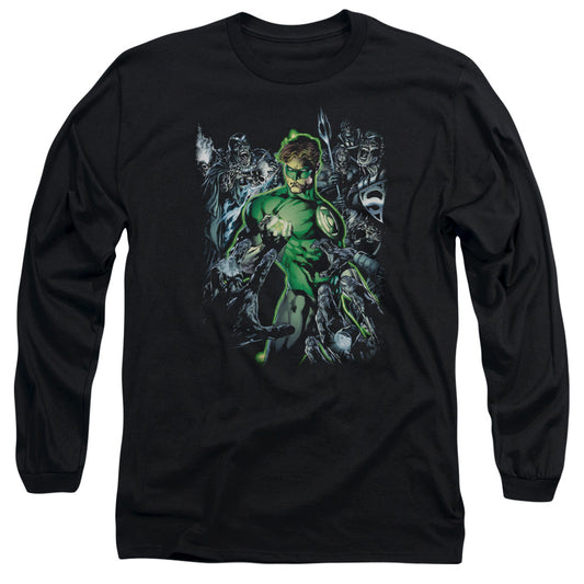 Green Lantern - Surrounded By Death - Long Sleeve Adult 18/1 - Black T-shirt