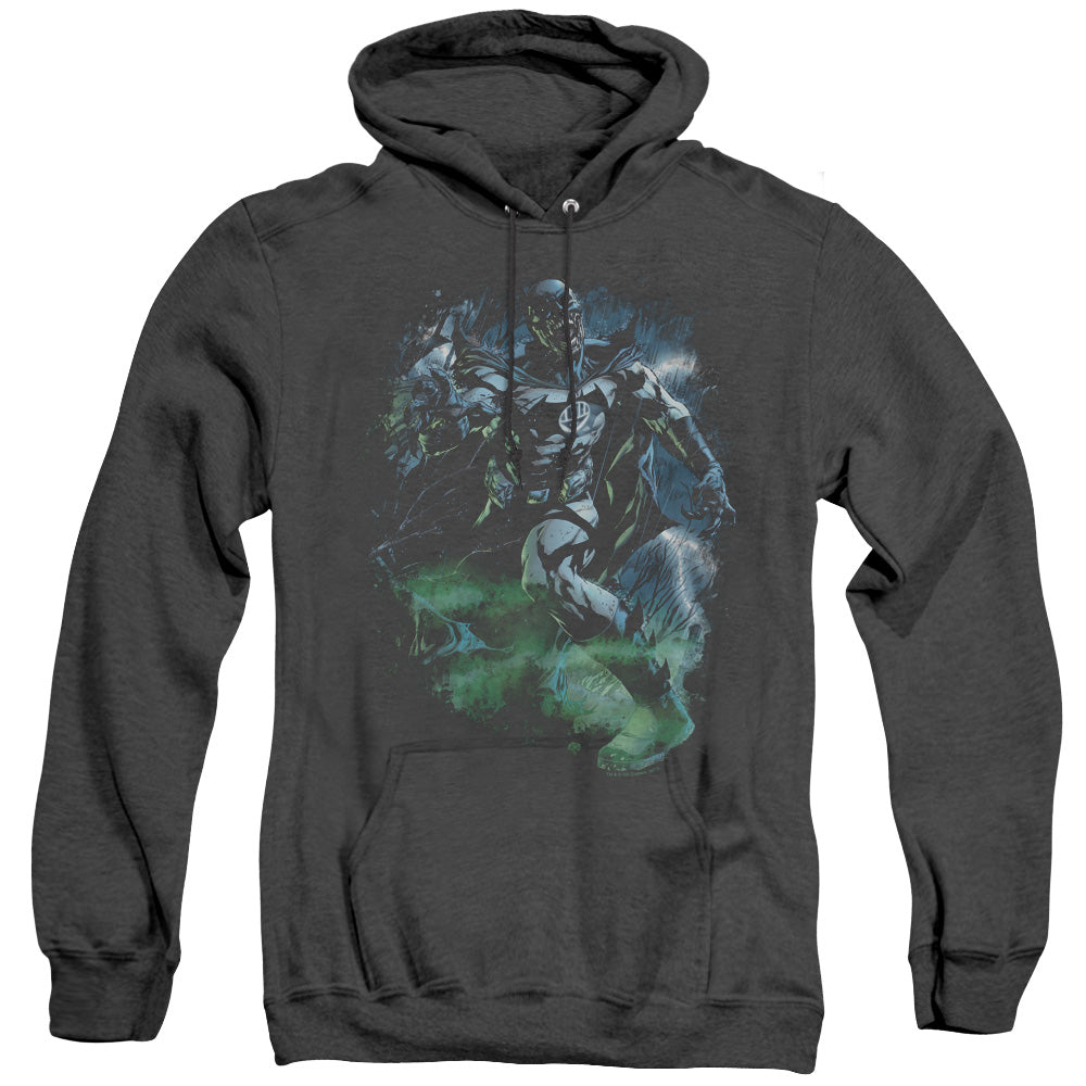 Green Lantern - Black Lantern Batman - Adult Heather Hoodie - Black