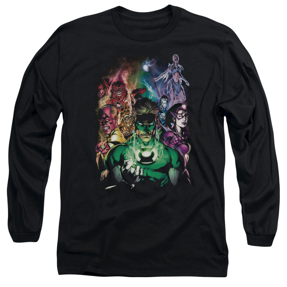 Green Lantern - The New Guardians - Long Sleeve Adult 18/1 - Black T-shirt