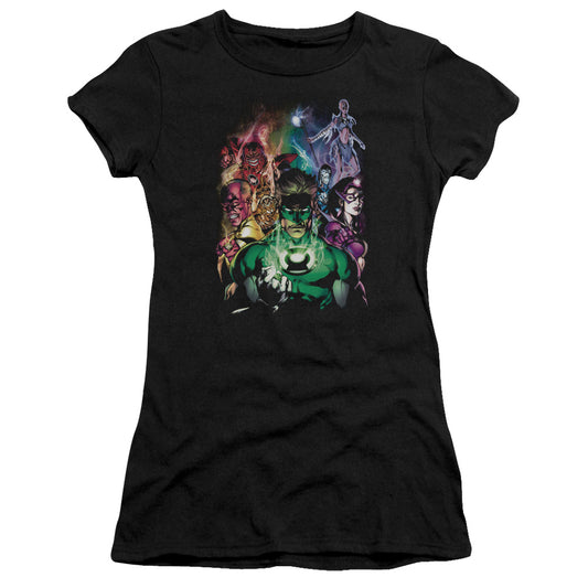 Green Lantern - The New Guardians - Short Sleeve Junior Sheer - Black T-shirt
