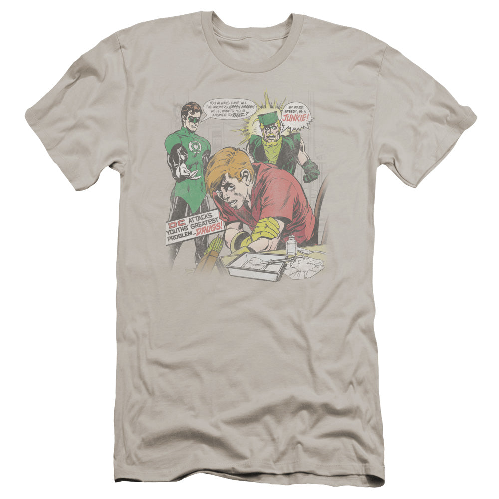 Green Lantern - Speedy Junkie-premuim Canvas Adult Slim Fit 30/1 - Silver