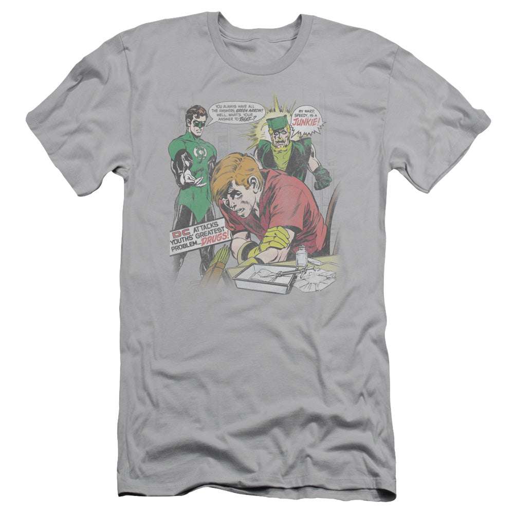 Green Lantern - Speedy Junkie - Short Sleeve Adult 30/1 - Silver T-shirt