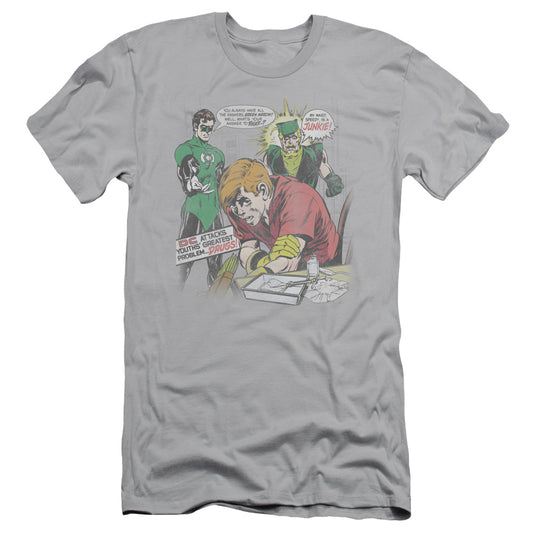 Green Lantern - Speedy Junkie - Short Sleeve Adult 30/1 - Silver T-shirt
