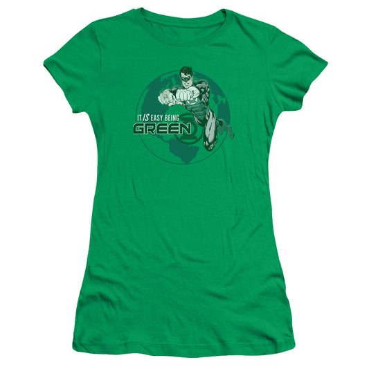 Gl - Easy Being Green - Short Sleeve Junior Sheer - Kelly Green T-shirt
