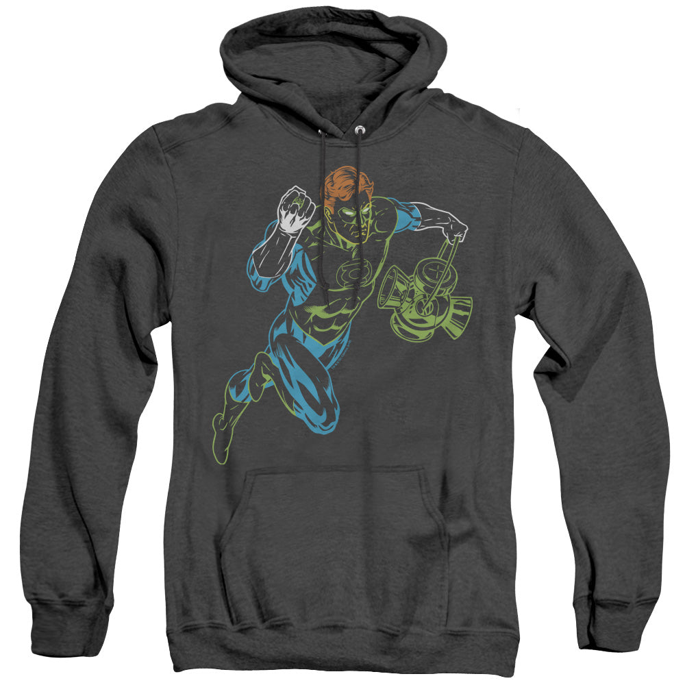 Gl - Neon Lantern - Adult Heather Hoodie - Black