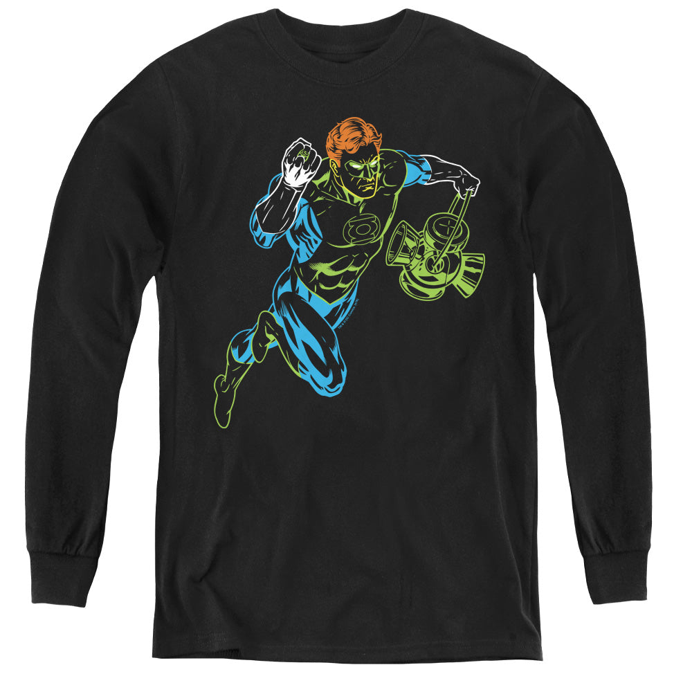 Gl - Neon Lantern - Youth Long Sleeve Tee - Black